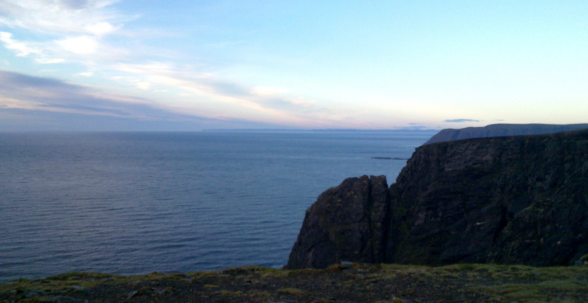 Nordkynviewed from North Cape (© Karl Brodowsky 2012 https://commons.wikimedia.org/wiki/File:Nordkap-nordkinn-2012.jpg)